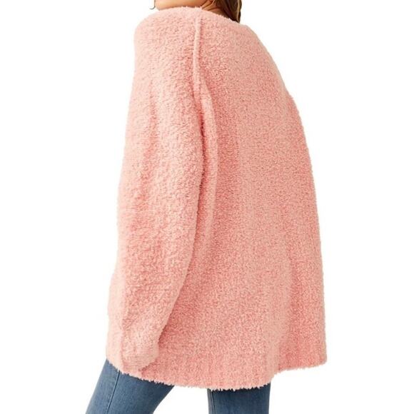 Free People Womens Teddy Oversize Tunic Sweater XL Pale Rosette Wool Blend - Picture 7 of 15
